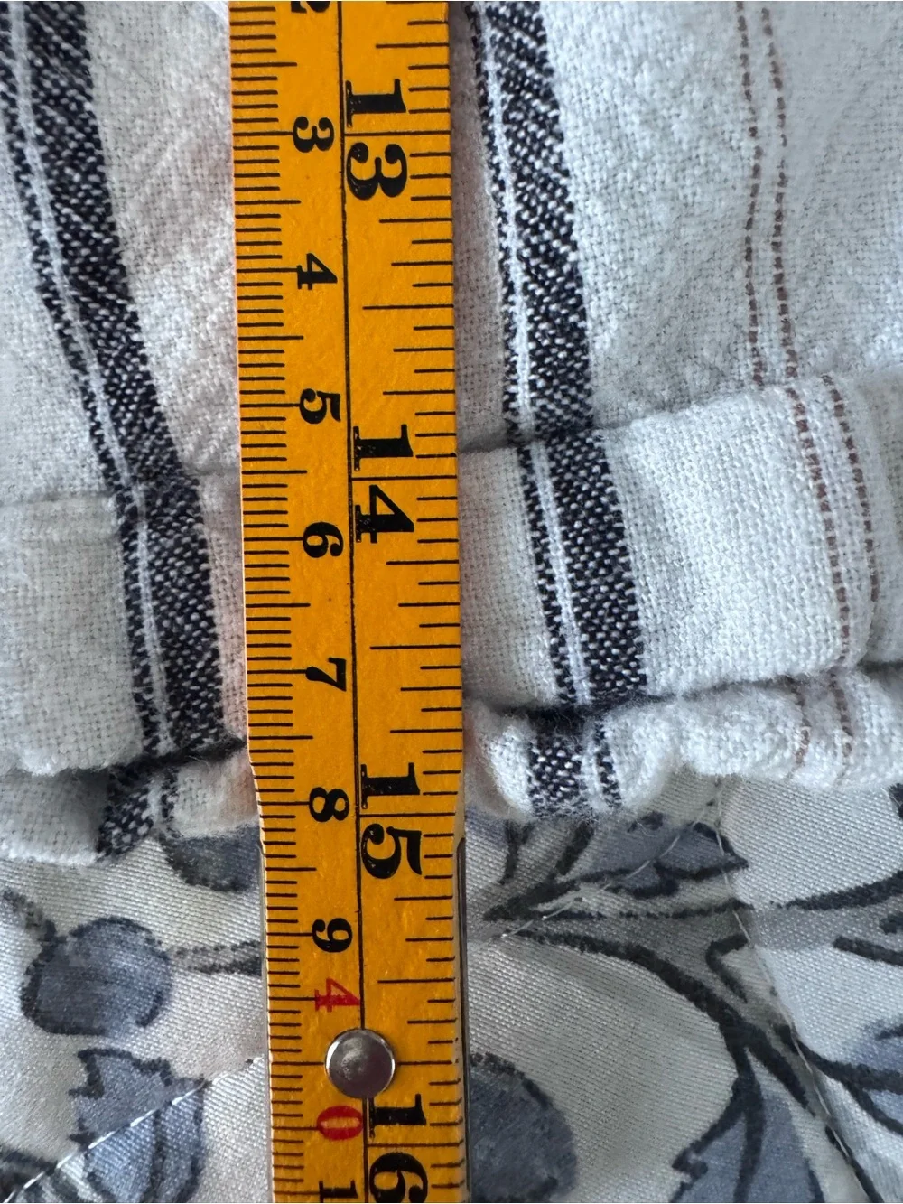 Per Se‎ XL Striped Linen Blend Drawstring Shorts Coastal Beachy Casual